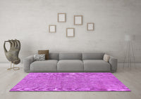 Machine Washable Abstract Purple Modern Rug, wshabs2054pur