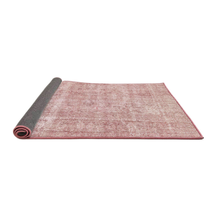 Sideview of Abstract Deep Rose Pink Modern Rug, abs2055