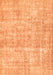 Machine Washable Abstract Orange Modern Area Rugs, wshabs2055org