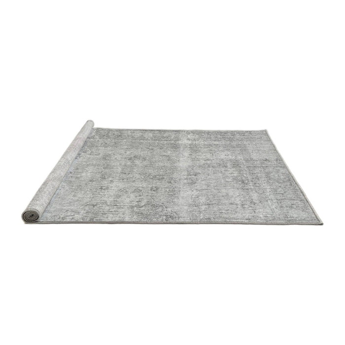 Sideview of Machine Washable Abstract Gray Modern Rug, wshabs2055gry