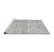 Sideview of Machine Washable Abstract Gray Modern Rug, wshabs2055gry