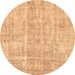 Round Abstract Brown Modern Rug, abs2055brn