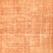 Square Machine Washable Abstract Orange Modern Area Rugs, wshabs2055org