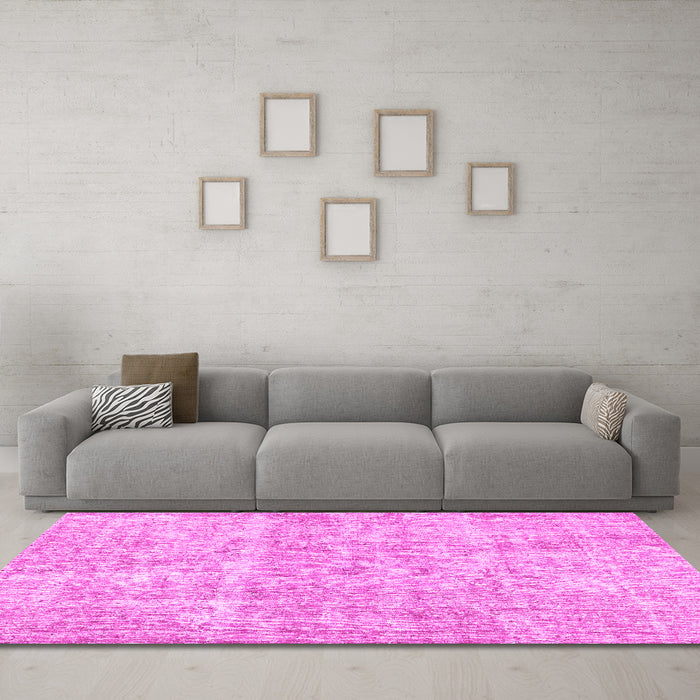 Machine Washable Abstract Pink Modern Rug in a Living Room, wshabs2055pnk