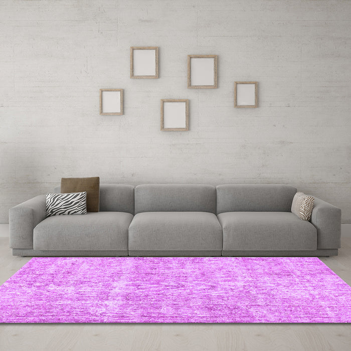 Machine Washable Abstract Purple Modern Area Rugs in a Living Room, wshabs2055pur