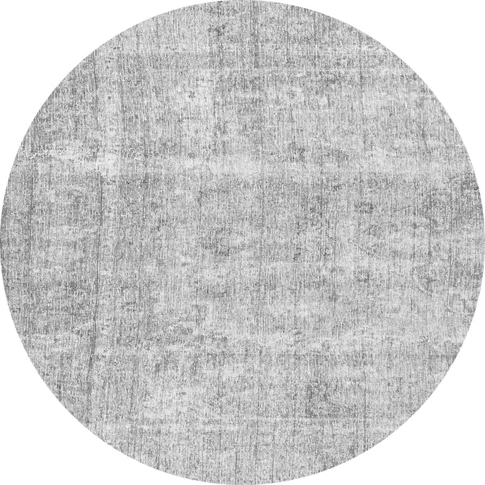 Round Abstract Gray Modern Rug, abs2055gry