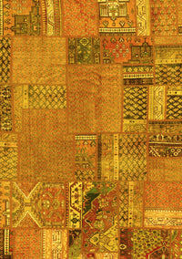 Patchwork Yellow Transitional Rug, abs2056yw