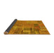 Sideview of Patchwork Yellow Transitional Rug, abs2056yw