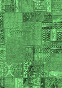 Patchwork Emerald Green Transitional Rug, abs2056emgrn