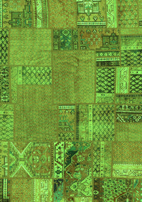 Patchwork Green Transitional Rug, abs2056grn