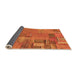 Sideview of Patchwork Orange Transitional Rug, abs2056org