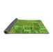 Sideview of Patchwork Green Transitional Rug, abs2056grn