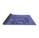 Sideview of Patchwork Blue Transitional Rug, abs2056blu