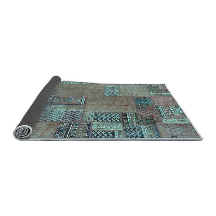 Sideview of Patchwork Light Blue Transitional Rug, abs2056lblu