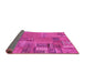 Sideview of Patchwork Pink Transitional Rug, abs2056pnk