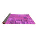 Sideview of Patchwork Purple Transitional Rug, abs2056pur