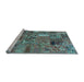 Sideview of Machine Washable Patchwork Light Blue Transitional Rug, wshabs2057lblu