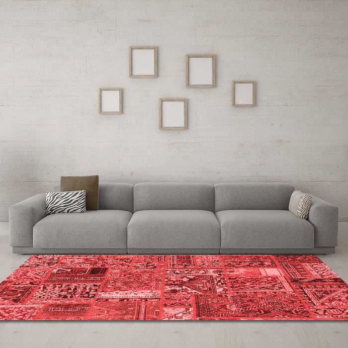 Transitional Red Washable Rugs
