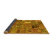 Sideview of Patchwork Yellow Transitional Rug, abs2057yw