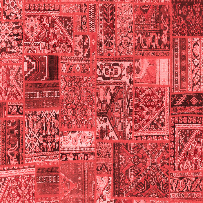Patchwork Red Transitional Rug, abs2057red