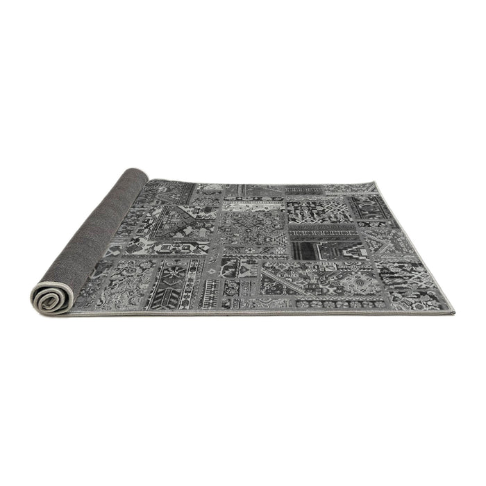 Sideview of Patchwork Gray Transitional Rug, abs2057gry
