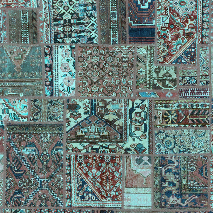 Patchwork Light Blue Transitional Rug, abs2057lblu
