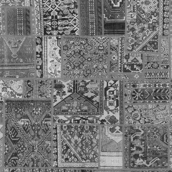 Machine Washable Patchwork Gray Transitional Rug, wshabs2057gry