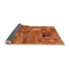 Sideview of Patchwork Orange Transitional Rug, abs2057org