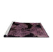 Sideview of Machine Washable Abstract Raspberry Purple Rug, wshabs2058