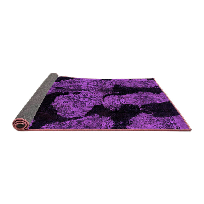 Sideview of Abstract Purple Modern Rug, abs2058pur