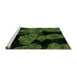 Sideview of Machine Washable Abstract Green Modern Area Rugs, wshabs2058grn