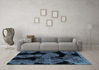 Machine Washable Abstract Light Blue Modern Rug, wshabs2058lblu