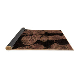 Sideview of Abstract Brown Modern Rug, abs2058brn
