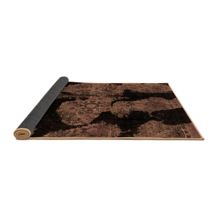 Sideview of Abstract Brown Modern Rug, abs2058brn
