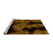 Sideview of Machine Washable Abstract Yellow Modern Rug, wshabs2058yw