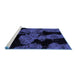 Sideview of Machine Washable Abstract Blue Modern Rug, wshabs2058blu