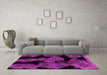 Machine Washable Abstract Pink Modern Rug in a Living Room, wshabs2058pnk