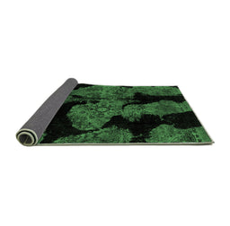 Sideview of Abstract Emerald Green Modern Rug, abs2058emgrn