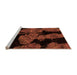 Sideview of Machine Washable Abstract Orange Modern Area Rugs, wshabs2058org