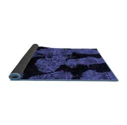 Sideview of Abstract Blue Modern Rug, abs2058blu