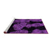 Sideview of Machine Washable Abstract Purple Modern Area Rugs, wshabs2058pur