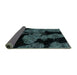 Sideview of Abstract Turquoise Modern Rug, abs2058turq