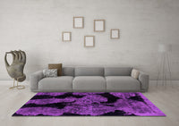 Machine Washable Abstract Purple Modern Rug, wshabs2058pur