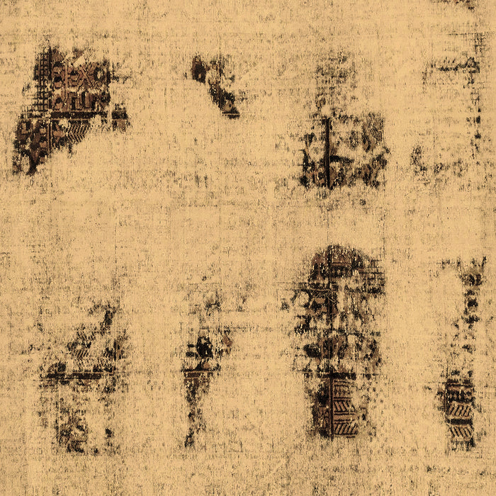 Square Abstract Brown Modern Rug, abs2059brn