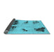 Sideview of Abstract Light Blue Modern Rug, abs2059lblu