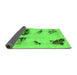 Sideview of Abstract Green Modern Rug, abs2059grn