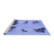 Sideview of Machine Washable Abstract Blue Modern Rug, wshabs2059blu