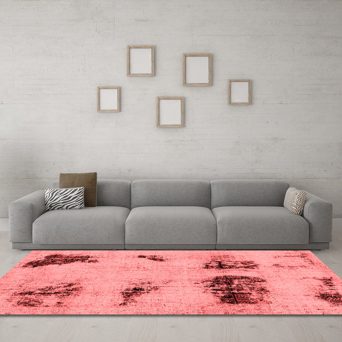 Modern Red Washable Rugs
