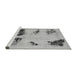 Sideview of Machine Washable Abstract Gray Modern Rug, wshabs2059gry