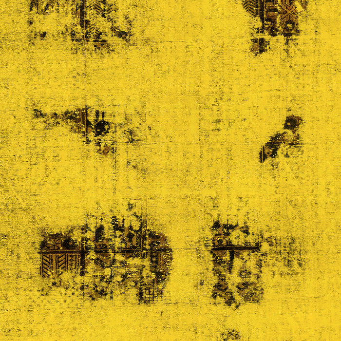 Machine Washable Abstract Yellow Modern Rug, wshabs2059yw